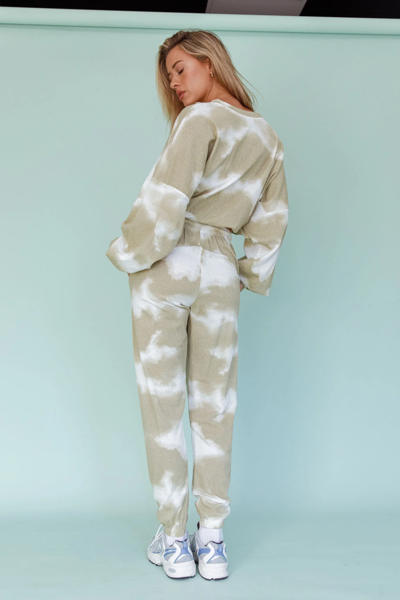 Low Key Drawstring Ribbed Pants Green - Sonourner