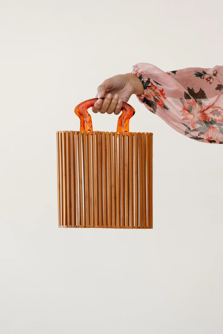 Harmony Wooden Slat Tote Natural - Sonourner