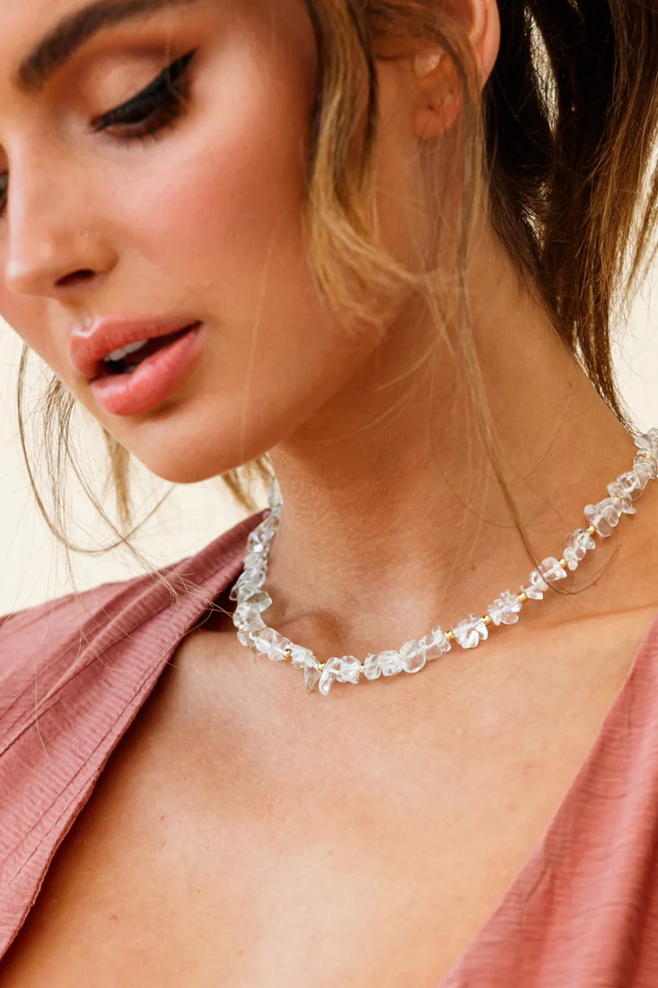 Tiffany Clear Baroque And Gold Bead Necklace - Sonourner