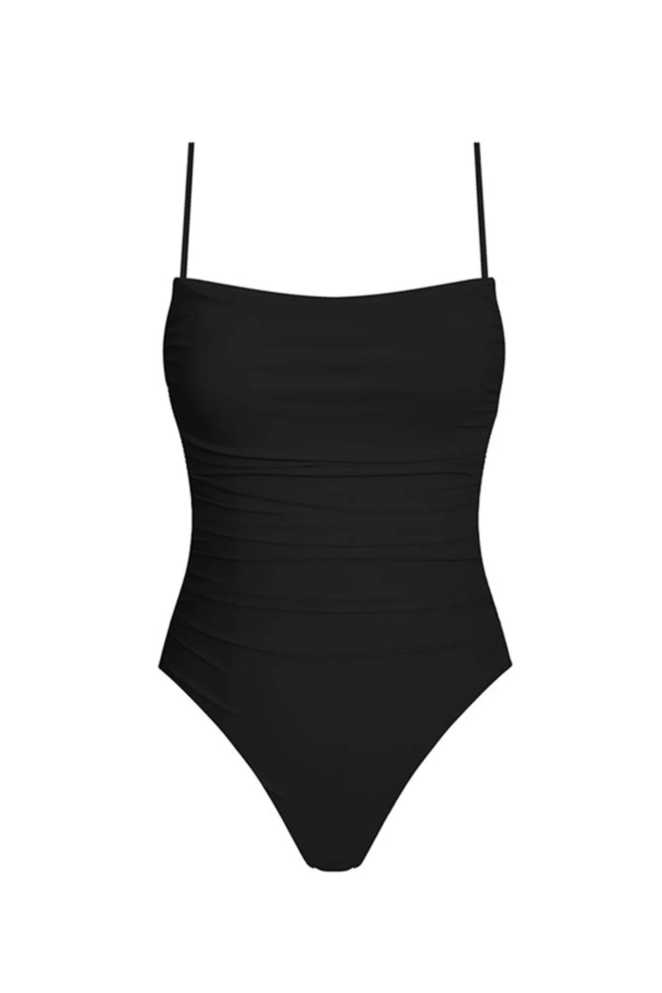 Isla Ruched One Piece Swimsuit Black - Sonourner