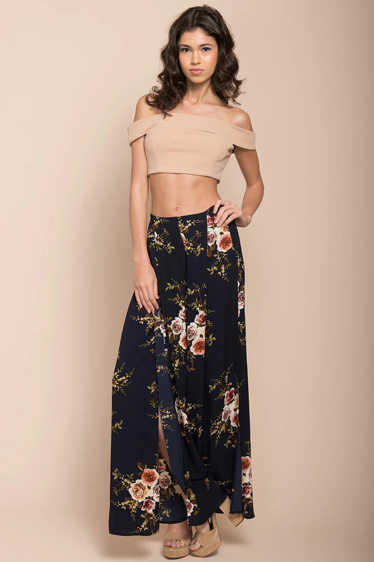 Kaya Floral Pants Navy - Sonourner
